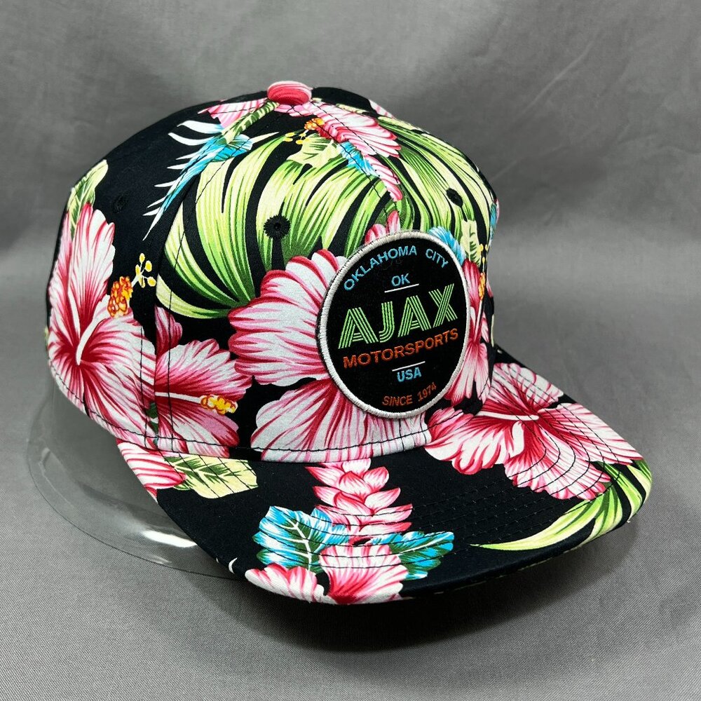 Ajax Motorsports Oklahoma USA Snapback Hat Cap Floral Adjustable Youth Unisex